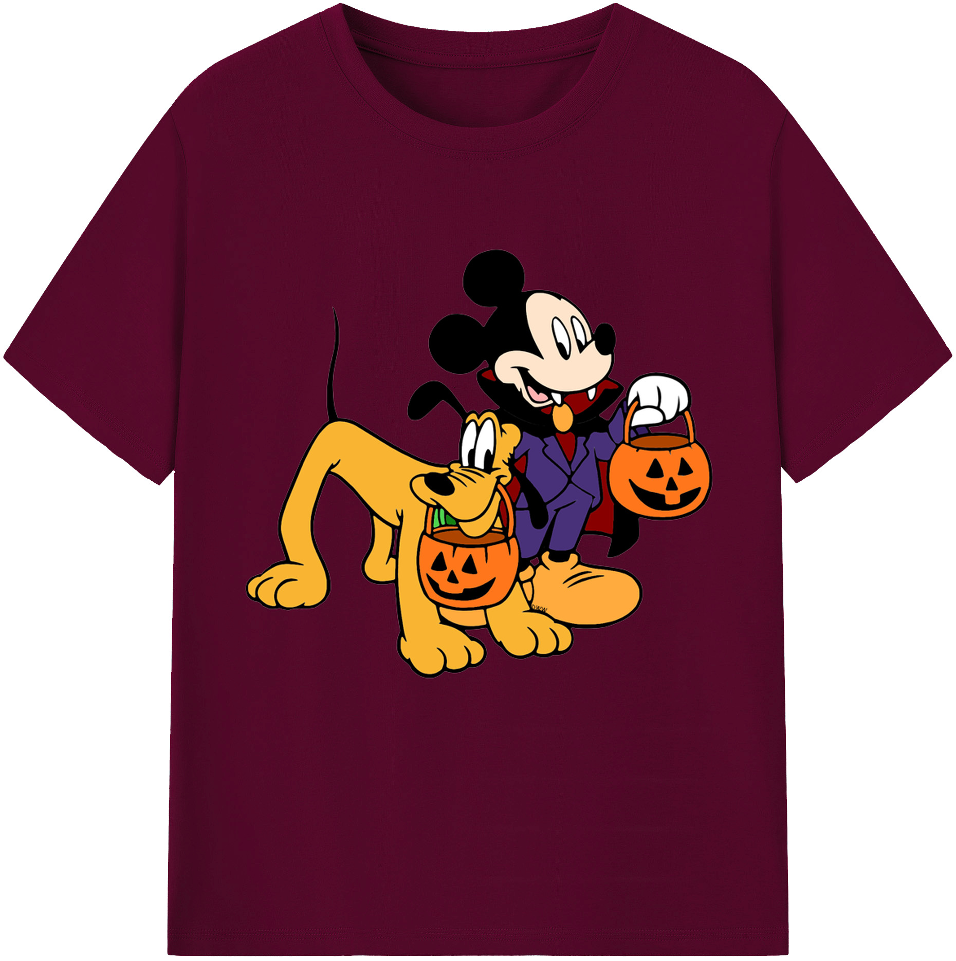 （画像用） ミッキーマウス Mickey Mouse レディースカジュアルプリントTシャツ（綿100％）